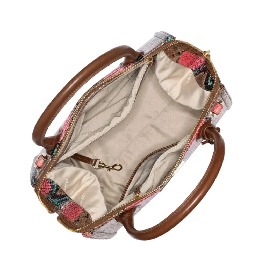 🤎▪️Brahmin ▪️Small Caroline Multi Caladesi Leather Satchel